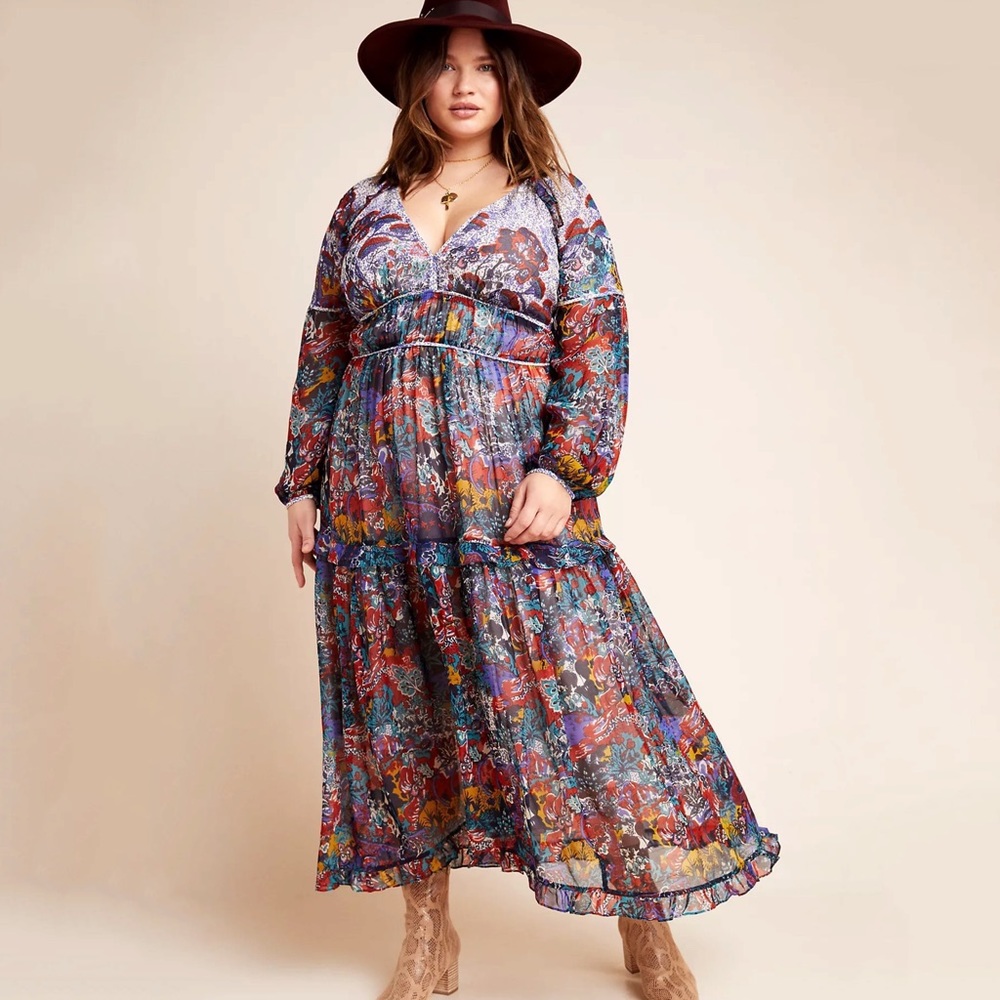NWT Anthropologie Maeve Annabella Maxi Dress Size 16